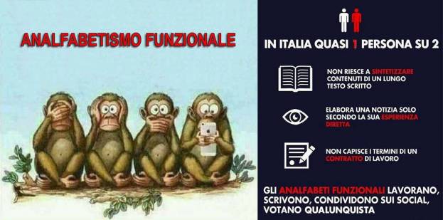 Sempre pi&ugrave; analfabeti?