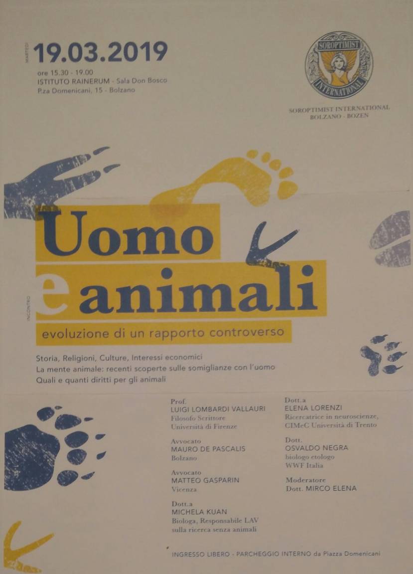 Uomo e Animali, un convegno a Bolzano